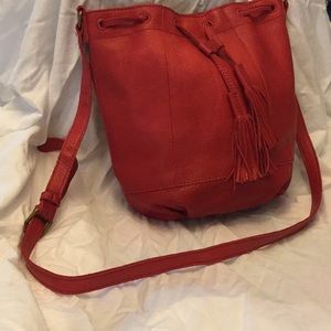 Lucky Brand Red Bucket Bag